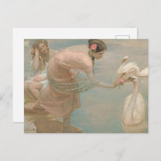 Carte Postale Un matin d'été par Rupert Bunny (1897) (Devant / Derrière)