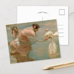 Carte Postale Un Matin D'Été | Rupert Bunny<br><div class="desc">Un matin d'été (1897) | A Summer Morning de Rupert Bunny est un tableau serein et enchanteur où deux femmes se baladent gracieusement dans l’eau, entourées d’élégants cygnes. Rendu dans des tons pastel doux, l'oeuvre dégage une atmosphère rêveuse et idyllique, qui rend la tranquillité d'un matin d'été. La brosse délicate...</div>