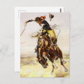 Carte Postale "Un mauvais tuyau" de Charles M Russell (Devant / Derrière)