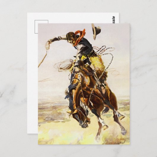 Carte Postale "Un mauvais tuyau" de Charles M Russell (Devant / Derrière)