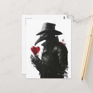 Carte Postale Un médecin de la peste avec un art d'horreur du cœ