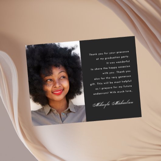 Carte Postale Un Merci de diplôme de  Charcoal Grey