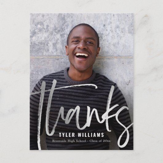 Carte Postale Un Merci de graduation moderne éclatant (Devant)