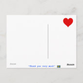 Carte Postale Un Merci suédois (Dos)