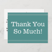 Carte Postale Un "Merci tellement" professionnel et clair ! Cart (Devant / Derrière)