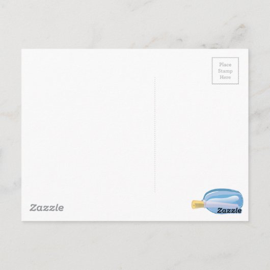 Carte Postale Un message dans une bouteille (Dos)