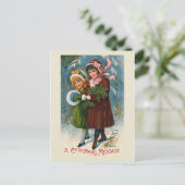 Carte postale "Un message de Noël" (Debout devant)