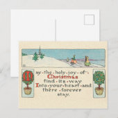 CARTE POSTALE UN MESSAGE DE NOËL (Devant / Derrière)