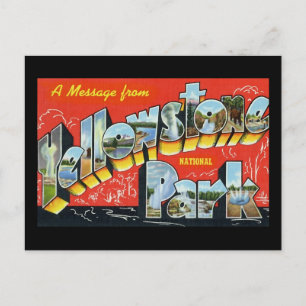 Carte Postale Un message du parc national Yellowstone