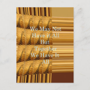 Carte Postale Un message inspirant avec la conception africaine