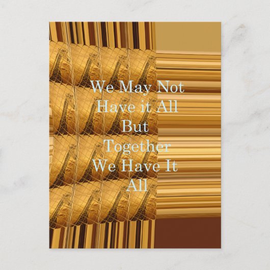 Carte Postale Un message inspirant avec la conception africaine (Devant)