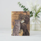 Carte Postale Un message pour vous par le "courrier de hibou " (Debout devant)