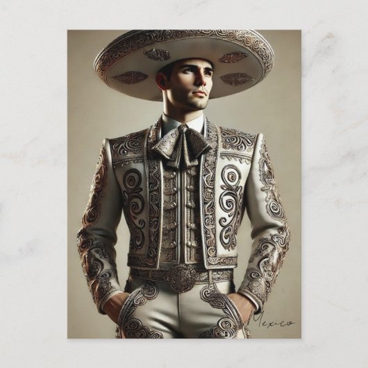 Carte Postale Un Mexicain en costume Charro (Devant)