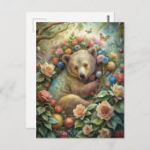 Carte Postale Un mignon bébé ours (Devant / Derrière)