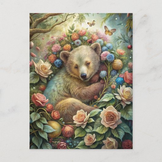 Carte Postale Un mignon bébé ours (Devant)