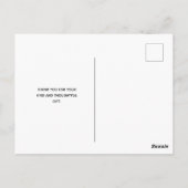 Carte Postale Un mignon chien blanc dans un Merci Casquette de N (Dos)