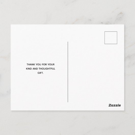 Carte Postale Un mignon chien blanc dans un Merci Casquette de N (Dos)