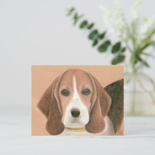 Carte Postale Un mignon chien intelligent. Pastel