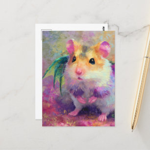 Carte Postale Un mignon dragon de hamster