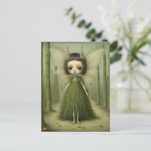Carte Postale Un mignon imaginaire de fée d'asperges (Debout devant)