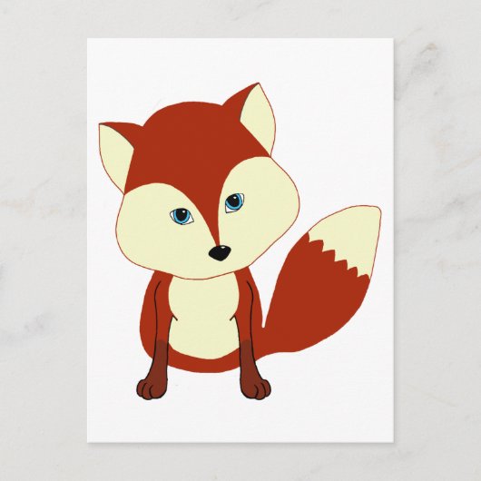 Carte Postale Un mignon renard rouge (Devant)