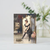 Carte Postale Un modèle qui fixe sa jarre dans un studio d'artis (Debout devant)