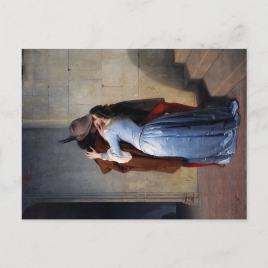 Carte Postale Un moment volé : un baiser à travers les âges (Devant)