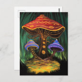 Carte Postale Un monde de champignons (Devant / Derrière)