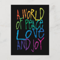 Un monde de paix, d'amour et de joie