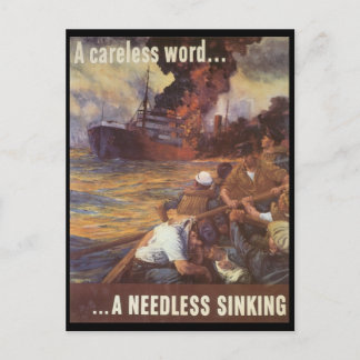 Carte Postale Un monde sans souci Deuxième Guerre mondiale