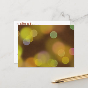 Carte Postale Un motif de Noël doré sur marron faon