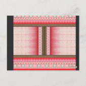 Carte Postale un motif de point de croix avec un arrière - plan (Dos)