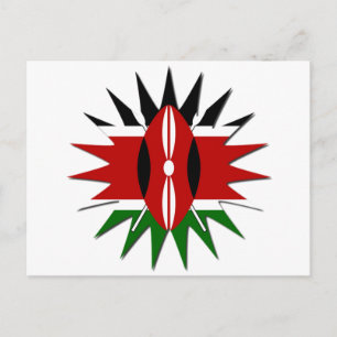 Carte Postale Un Motif kenyan dynamique : un art 18 étoiles