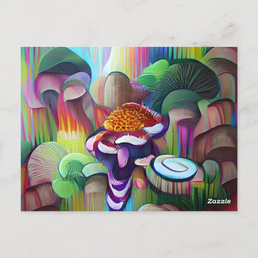 Carte Postale Un Motif psychédélique coloré brillant (Dos)