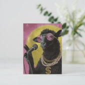 Carte Postale Un Mouton Noir Rocheux (Debout devant)