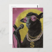 Carte Postale Un Mouton Noir Rocheux (Devant / Derrière)