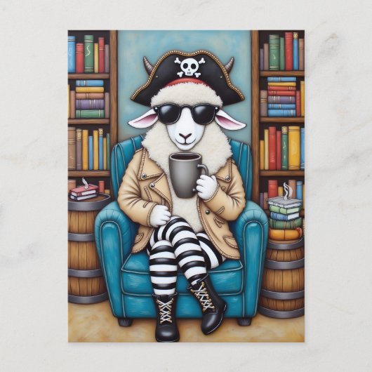 Carte Postale Un mouton pirate (Devant)
