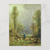 Carte Postale Un mouton regarde une tempête (Devant)