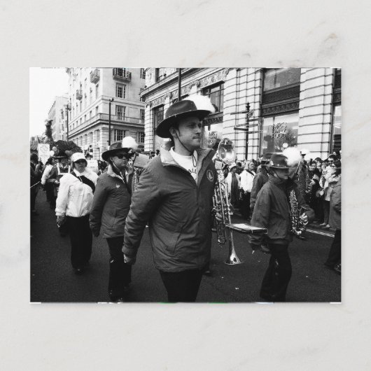 Carte Postale Un musicien à la Saint Patrick (Devant)