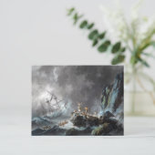 Carte Postale Un naufrage dans une tempête 1872 (Debout devant)