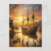 Carte Postale Un navire aux quais (Devant)