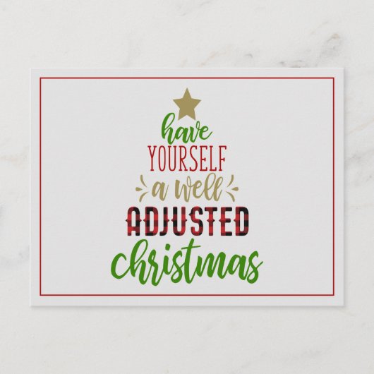 Carte Postale Un Noël bien ajusté (Devant)