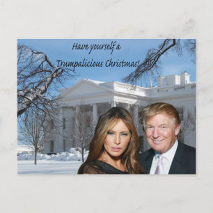 Carte Postale Un noël Trumpalicious de Donald et Melania