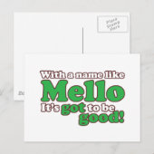 Carte Postale Un Nom Comme Mello (Devant / Derrière)
