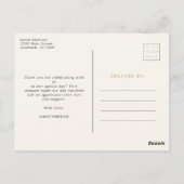 Carte Postale Un nouveau chapitre Baby shower Merci (Dos)