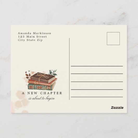 Carte Postale Un nouveau chapitre est sur le point de commencer  (Dos)