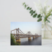 Carte Postale Un nouveau pont d'amitié sino-coréen au-dessus de  (Debout devant)