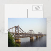 Carte Postale Un nouveau pont d'amitié sino-coréen au-dessus de  (Devant / Derrière)