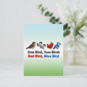 Carte Postale Un Oiseau, Deux Oiseaux... (Debout devant)