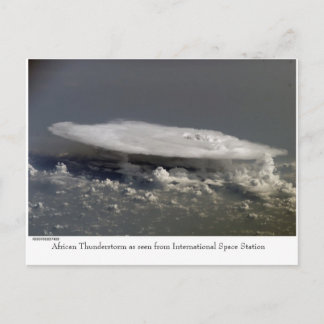 Carte Postale Un orage africain vu par ISS